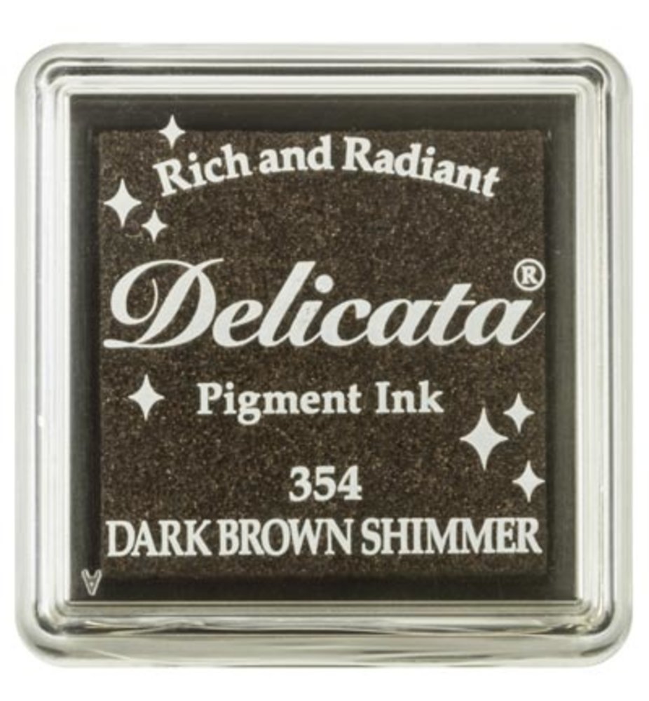 Tsukineko Delicata Small Inkpads Dark Brown Shimmer (DE-SML-354) Tsukineko Delicata Small Inkpads Dark Brown Shimmer (DE-SML-354)