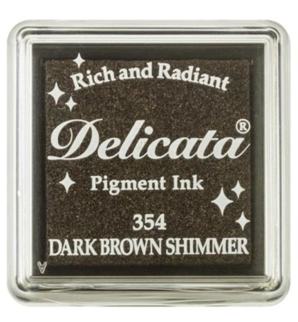 Tsukineko Delicata Small Inkpads Dark Brown Shimmer (DE-SML-354) Tsukineko Delicata Small Inkpads Dark Brown Shimmer (DE-SML-354)