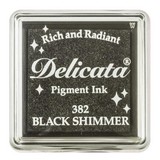 Tsukineko Delicata Small Inkpads Black Shimmer (DE-SML-382)