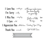 Spellbinders Just a Note Sentiments & Tag Stamp & Die Set (SDS-169) (OUTLET)