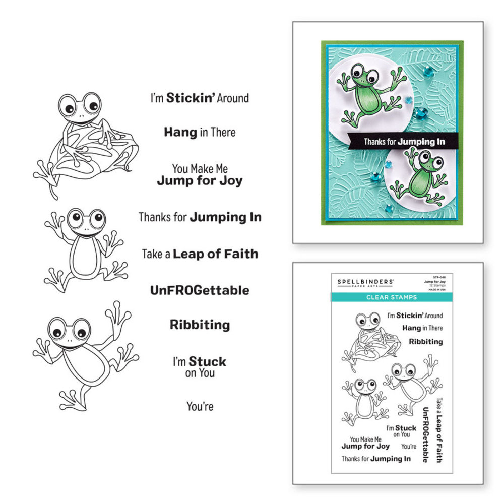 Spellbinders Jump for Joy Clear Stamp (STP-048) (OUTLET)