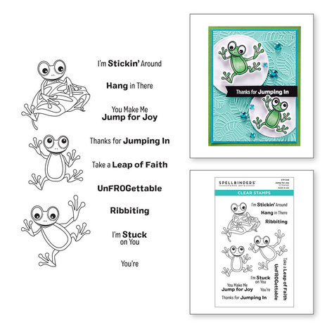 Spellbinders Jump for Joy Clear Stamp (STP-048) (OUTLET)