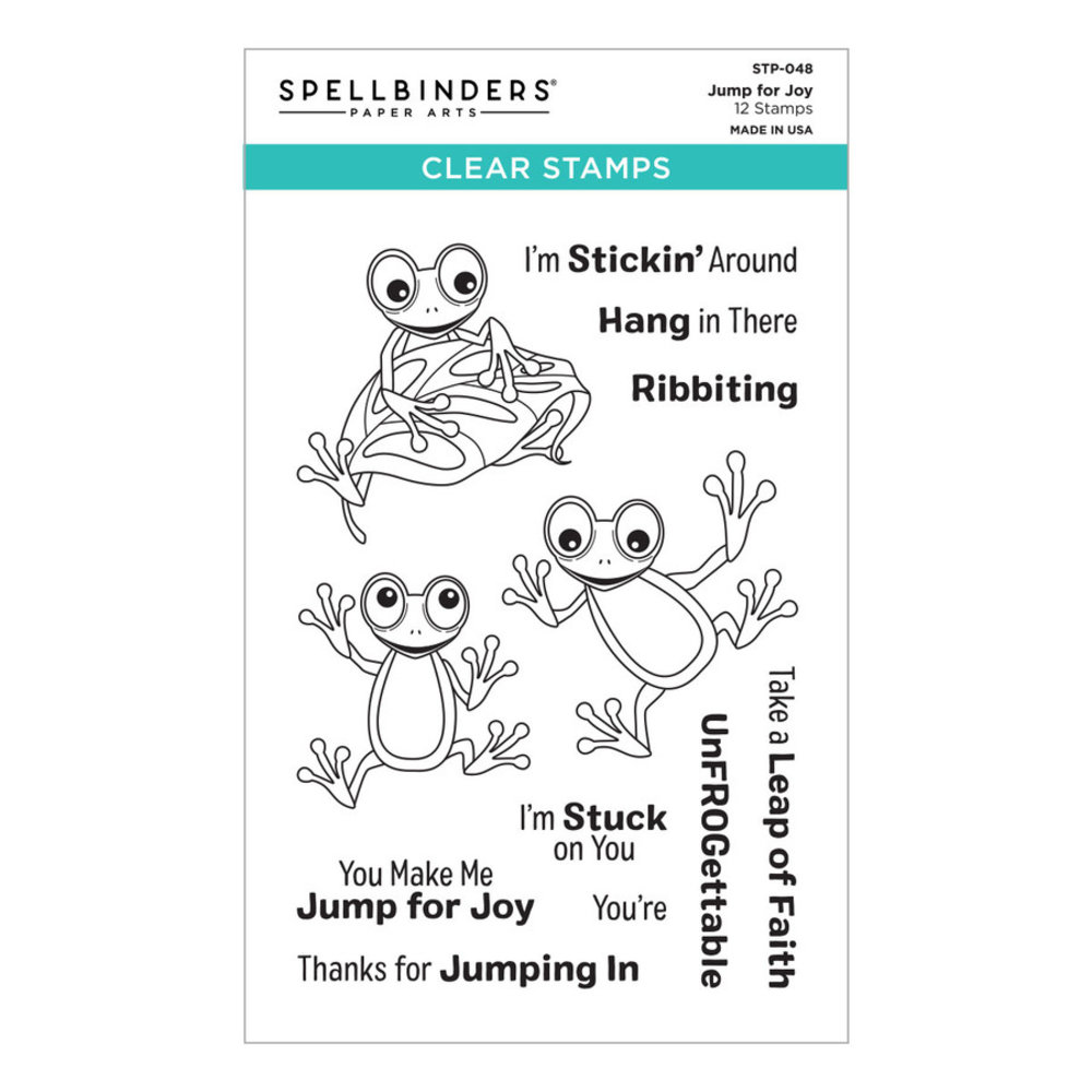 Spellbinders Jump for Joy Clear Stamp (STP-048) (OUTLET)