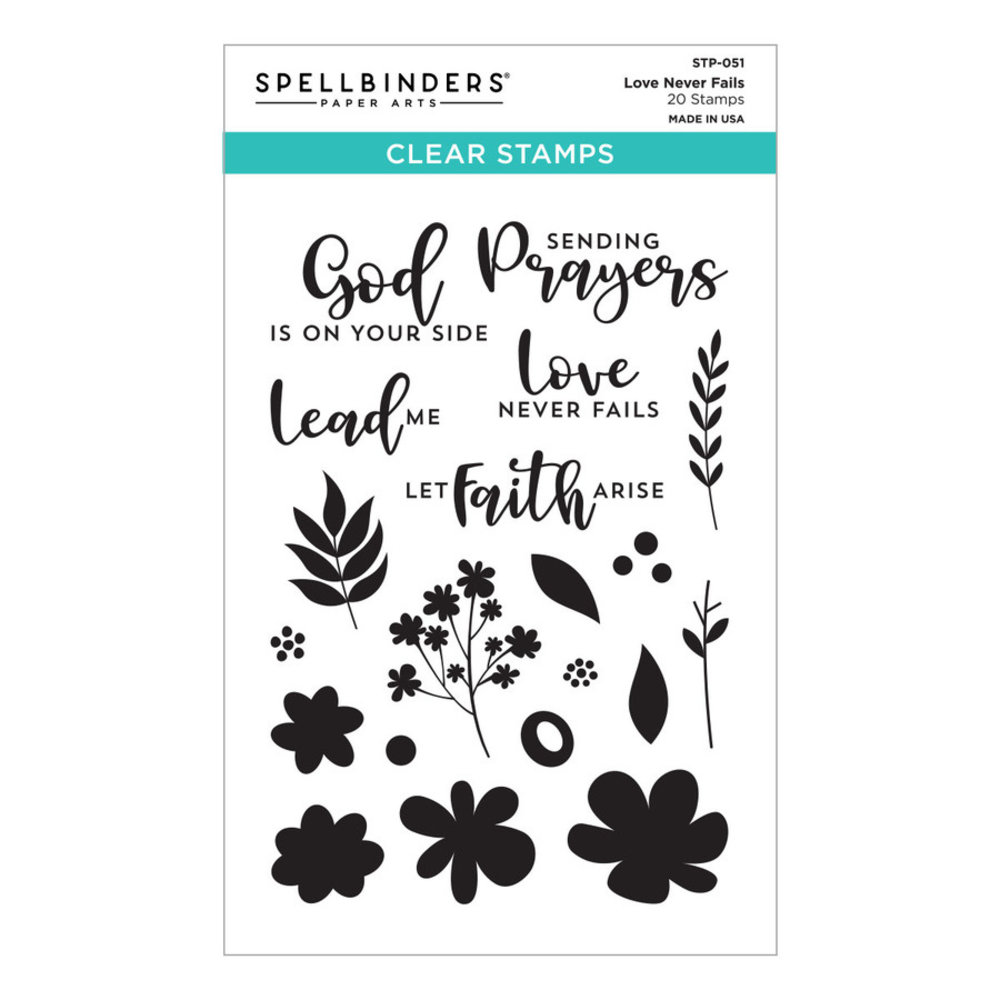 Spellbinders Love Never Fails Clear Stamp (STP-051) (OUTLET) Spellbinders Love Never Fails Clear Stamp (STP-051) (OUTLET)