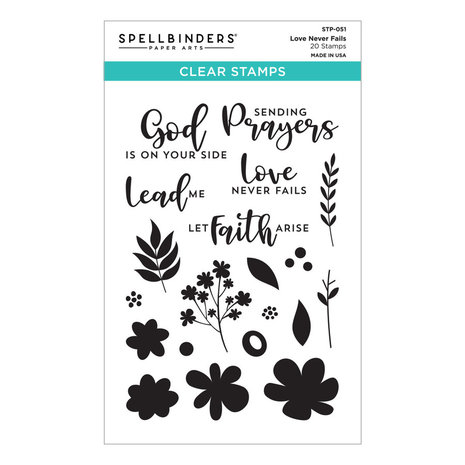 Spellbinders Love Never Fails Clear Stamp (STP-051) (OUTLET) Spellbinders Love Never Fails Clear Stamp (STP-051) (OUTLET)