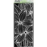 Picket Fence Studios Slim Line Plumeria Flowers 4x10 Inch Stencil (SC-276) (OUTLET)