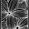 Picket Fence Studios Slim Line Plumeria Flowers 4x10 Inch Stencil (SC-276) (OUTLET)