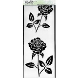 Picket Fence Studios Slim Line Blending Roses 4x10 Inch Stencil (SC-274) (OUTLET)