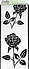 Slim Line Blending Roses 4x10 Inch Stencil (SC-274) (OUTLET)