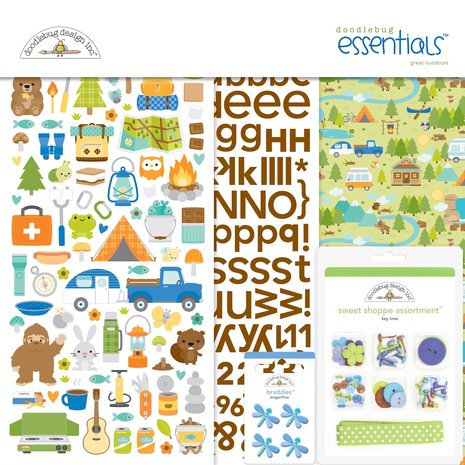 Doodlebug Design Great Outdoors 12x12 Inch Essentials Kit (7496) (DISCONTINUED)