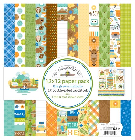 Doodlebug Design Great Ooutdoors 12x2 Inch Paper Pack (7493) (DISCONTINUED)