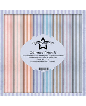 Paper Favourites Distressed Stripes II 6x6 Inch Paper Pack (PF188) (DISCONTINUED)