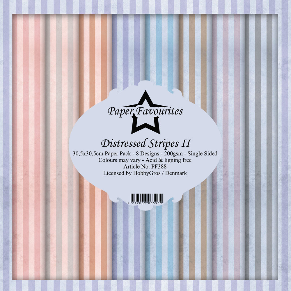 Paper Favourites Distressed Stripes II 12x12 Inch Paper Pack (PF388) (DISCONTINUED)