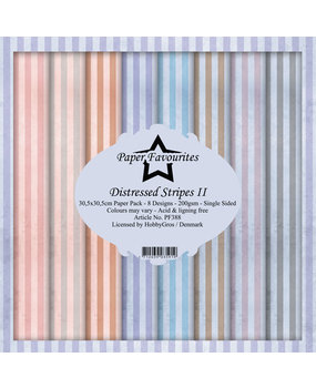 Paper Favourites Distressed Stripes II 12x12 Inch Paper Pack (PF388) (DISCONTINUED)
