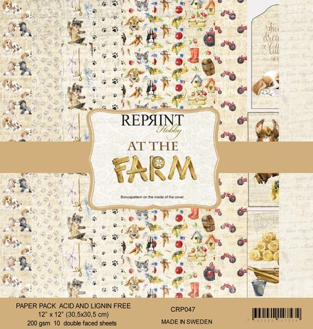 Reprint At the Farm 12x12 Inch Paper Pack (CRP047) (OUTLET)