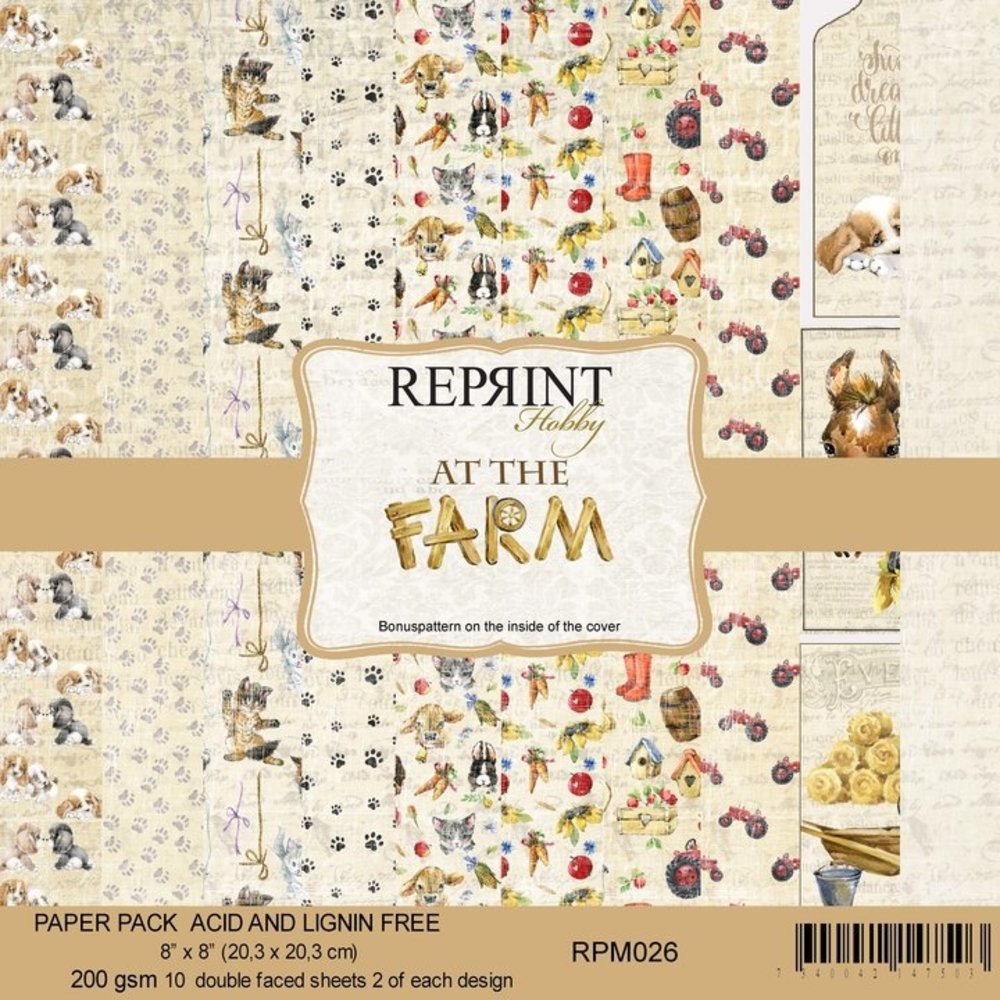 Reprint At the Farm 8x8 Inch Paper Pack (RPM026) (DISCONTINUED)