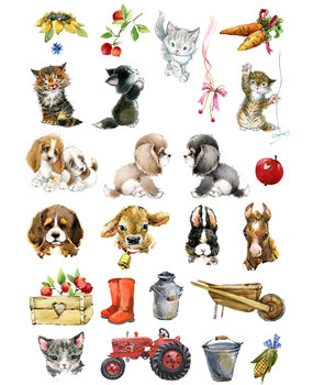 Reprint At the Farm A4 Cutouts (KP0086) (OUTLET)