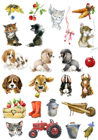 Reprint At the Farm A4 Cutouts (KP0086) (OUTLET)