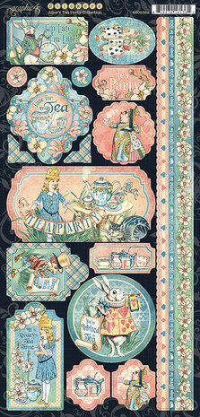 Graphic 45 Alice's Tea Party Stickers (4502362) (OUTLET)