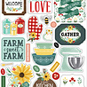 Carta Bella Sunflower Market Chipboard Accents (CBSUN144021) (OUTLET)