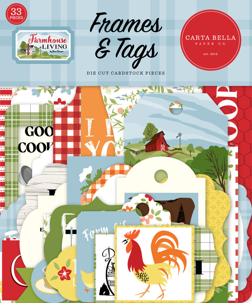Carta Bella Farmhouse Living Frames & Tags (CBLIV145025) (OUTLET) Carta Bella Farmhouse Living Frames & Tags (CBLIV145025) (OUTLET)