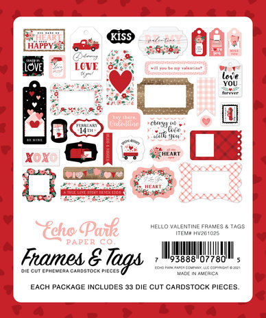 Echo Park Hello Valentine Frames & Tags (HV261025) (OUTLET) Echo Park Hello Valentine Frames & Tags (HV261025) (OUTLET)