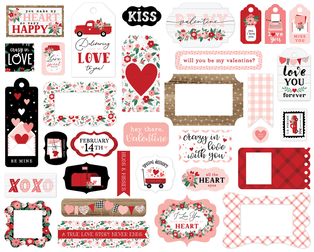 Echo Park Hello Valentine Frames & Tags (HV261025) (OUTLET) Echo Park Hello Valentine Frames & Tags (HV261025) (OUTLET)