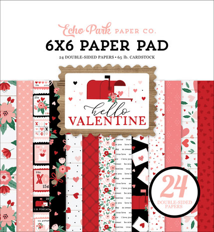 Echo Park Hello Valentine 6x6 Inch Paper Pad (HV261023) (DISCONTINUED) Echo Park Hello Valentine 6x6 Inch Paper Pad (HV261023) (DISCONTINUED)