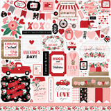 Echo Park Hello Valentine 12x12 Inch Element Sticker (HV261014) (DISCONTINUED)