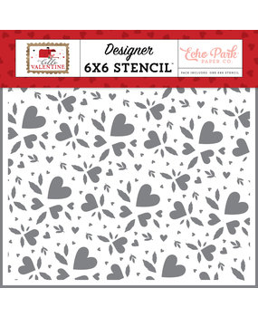 Echo Park Heart Bouquet Stencil (HV261033) (DISCONTINUED)