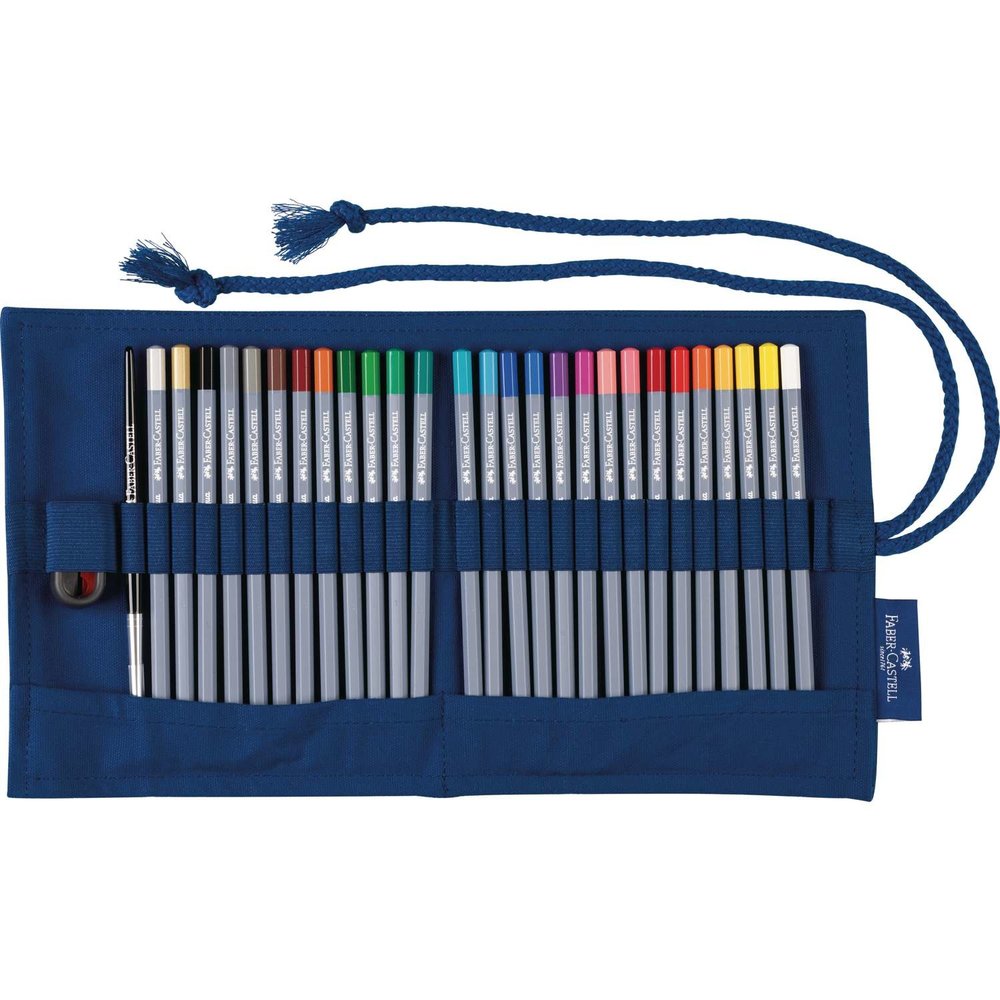Faber Castell Goldfaber Aqua Watercolour Pencil Roll (27colours + brush 6 + sharpener) (FC-114652) (DISCONTINUED) Faber Castell Goldfaber Aqua Watercolour Pencil Roll (27colours + brush 6 + sharpener) (FC-114652) (DISCONTINUED)