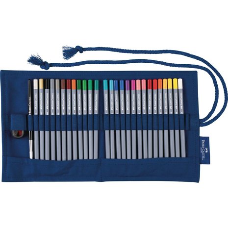 Faber Castell Goldfaber Aqua Watercolour Pencil Roll (27colours + brush 6 + sharpener) (FC-114652) (DISCONTINUED) Faber Castell Goldfaber Aqua Watercolour Pencil Roll (27colours + brush 6 + sharpener) (FC-114652) (DISCONTINUED)