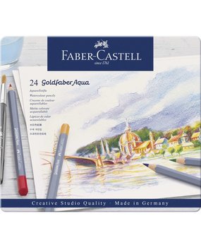 Faber Castell Goldfaber Aqua Watercolour Pencil Tin (24pcs) (FC-114624) (DISCONTINUED) Faber Castell Goldfaber Aqua Watercolour Pencil Tin (24pcs) (FC-114624) (DISCONTINUED)