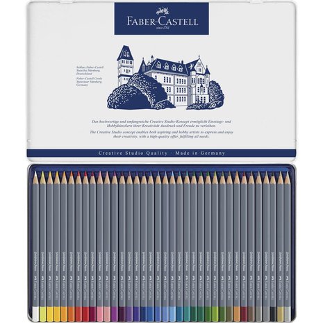 Faber Castell Goldfaber Aqua Watercolour Pencil Tin (36pcs) (FC-114636) (DISCONTINUED) Faber Castell Goldfaber Aqua Watercolour Pencil Tin (36pcs) (FC-114636) (DISCONTINUED)