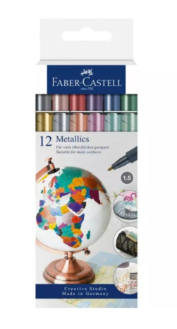 Faber Castell Metallics Markers (12pcs) (FC-160713) Faber Castell Metallics Markers (12pcs) (FC-160713)