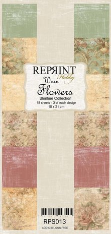 Reprint Worn Flowers Slimline Paper Pack (RPS013) (OUTLET)