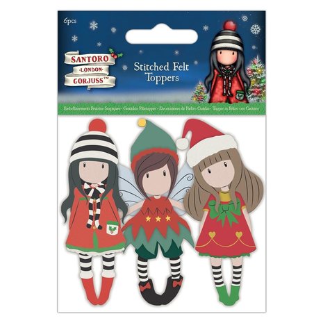 Overig / Assorted 70% Christmas Felt Character Toppers (6pcs) (GOR 359900) (OUTLET) Overig / Assorted 70% Christmas Felt Character Toppers (6pcs) (GOR 359900) (OUTLET)