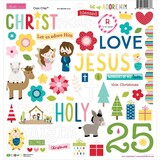 Bella BLVD Let Us Adore Him Chipboard Icons (BB2485) (DISCONTINUED)
