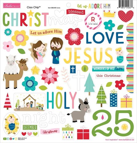Bella BLVD Let Us Adore Him Chipboard Icons (BB2485) (DISCONTINUED) Bella BLVD Let Us Adore Him Chipboard Icons (BB2485) (DISCONTINUED)
