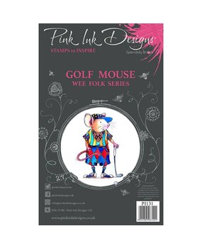 Pink Ink Designs Golf Mouse A7 Clear Stamp (PI131) (OUTLET)