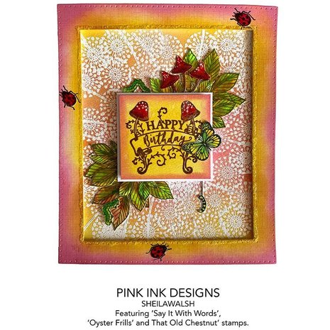 Pink Ink Designs Decorative Sentiments A6 Clear Stamp (PI118) (OUTLET)
