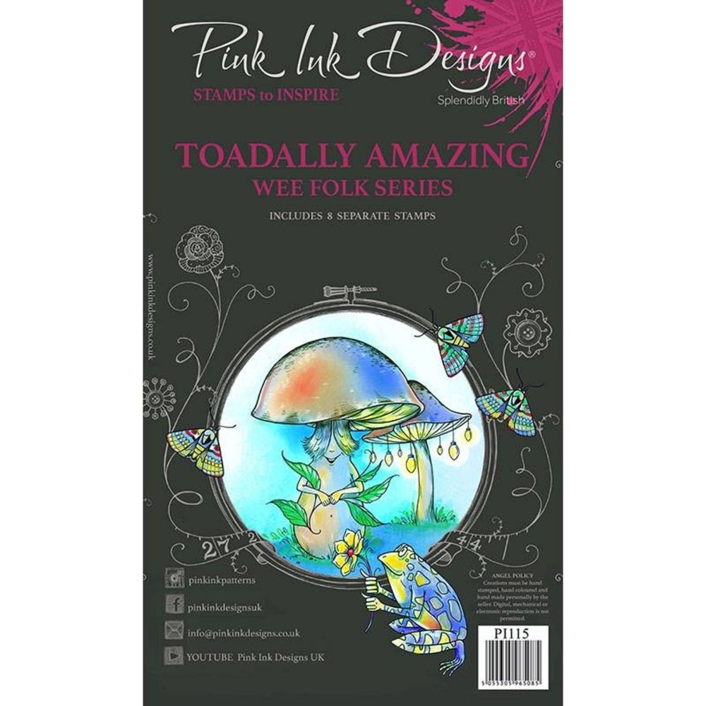 Pink Ink Designs Toadally Amazing A6 Clear Stamp (PI115) (OUTLET)