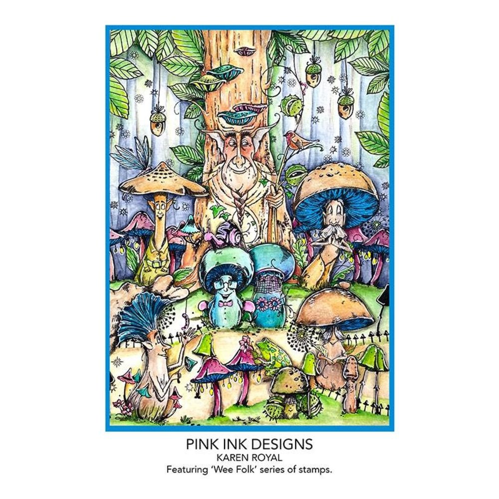 Pink Ink Designs Shiitake Happens A6 Clear Stamp (PI114) (OUTLET)