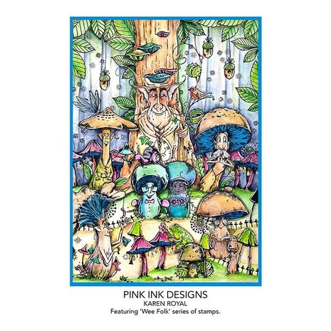 Pink Ink Designs Shiitake Happens A6 Clear Stamp (PI114) (OUTLET)