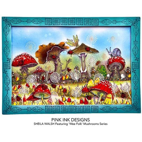 Pink Ink Designs Shiitake Happens A6 Clear Stamp (PI114) (OUTLET)