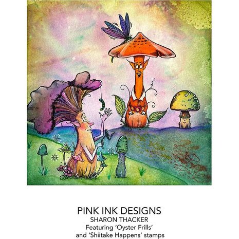 Pink Ink Designs Shiitake Happens A6 Clear Stamp (PI114) (OUTLET)