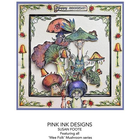 Pink Ink Designs Oyster Frills A6 Clear Stamp (PI117) (OUTLET)