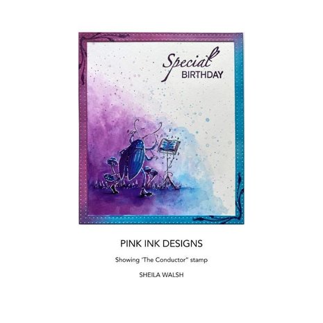 Pink Ink Designs The Conductor A6 Clear Stamp (PI129) (OUTLET)