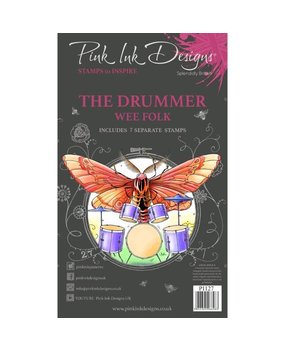 Pink Ink Designs The Drummer A6 Clear Stamp (PI127) (OUTLET)