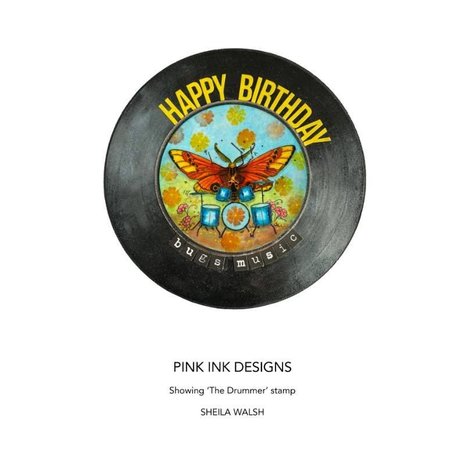 Pink Ink Designs The Drummer A6 Clear Stamp (PI127) (OUTLET)